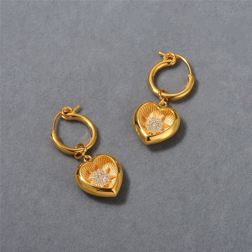 Shinning Heart Earrings