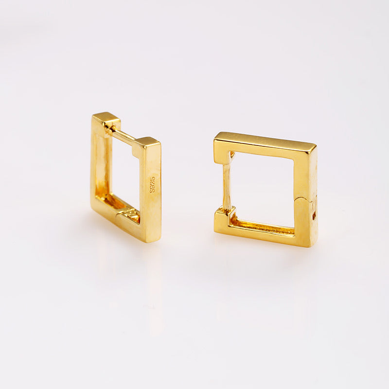 Stylish Square Shape Basic Hoop Earrings