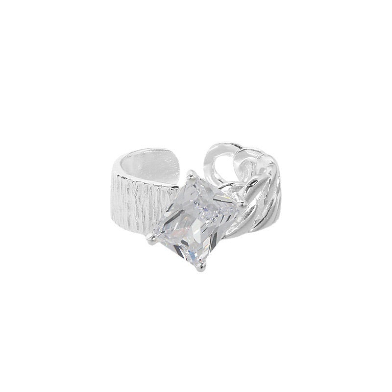 Stylish Zircon Stone Silver Ring