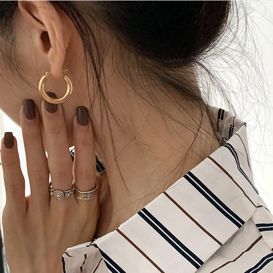 Trendy Minimalist Hoop Earrings