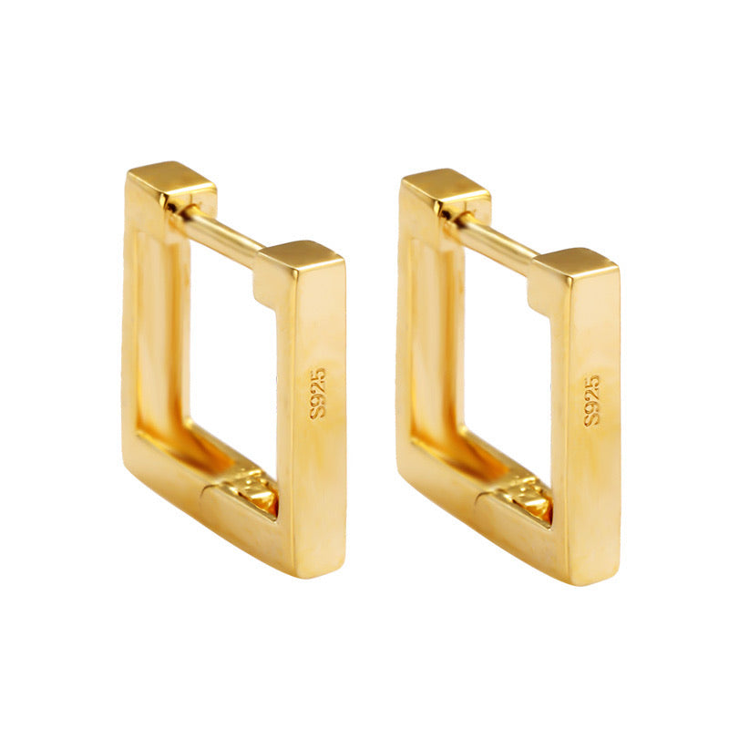 Stylish Square Shape Basic Hoop Earrings