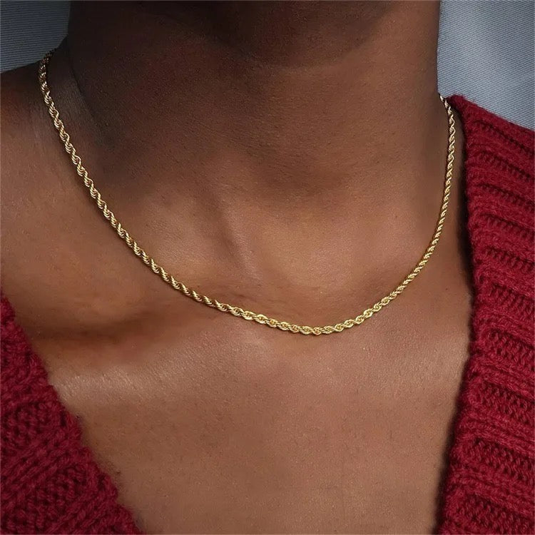 Minimalist Rope Twisted Chain