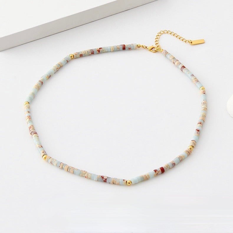 Natural Stone Bead Necklace