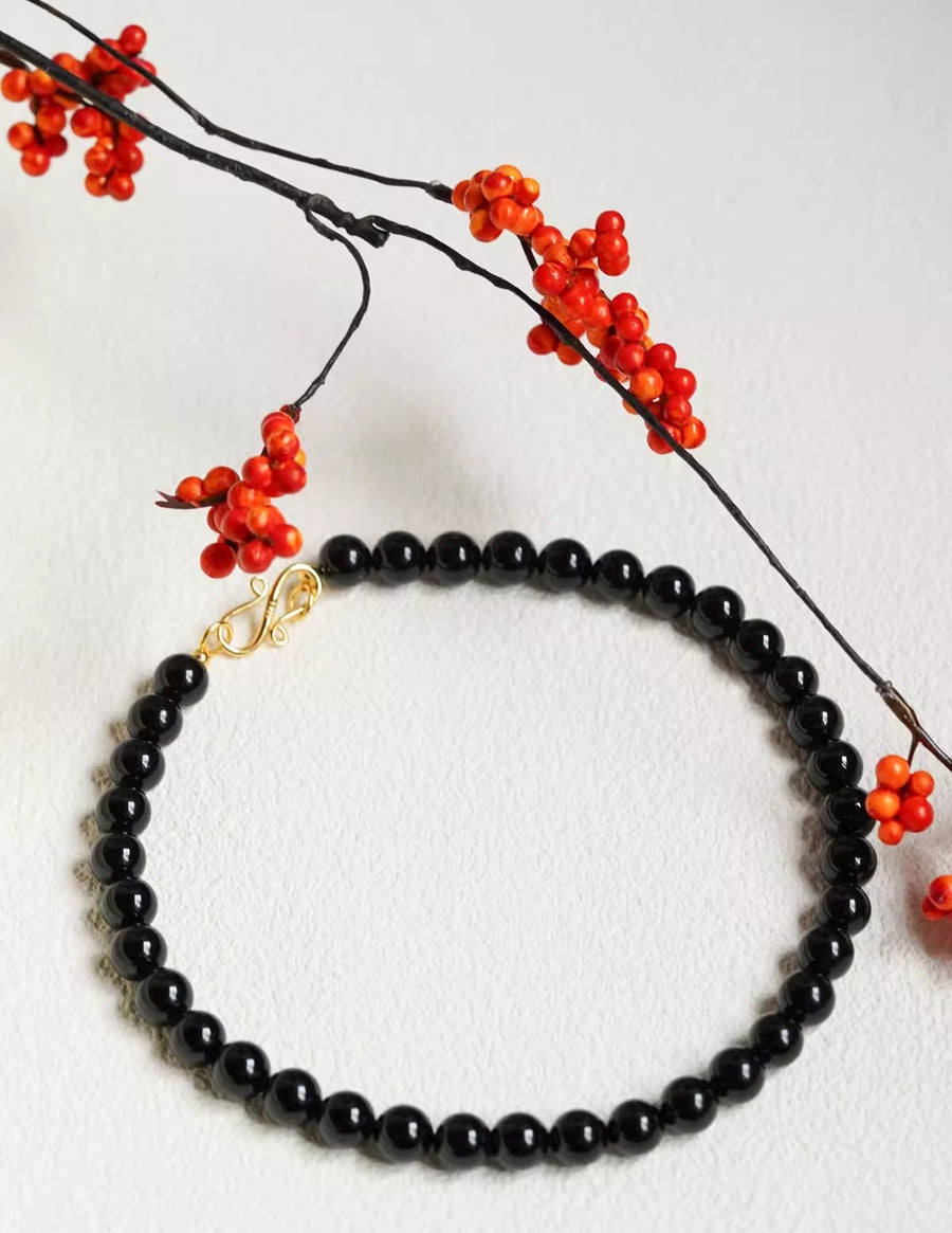 Black Onyx Necklace & Bracelet