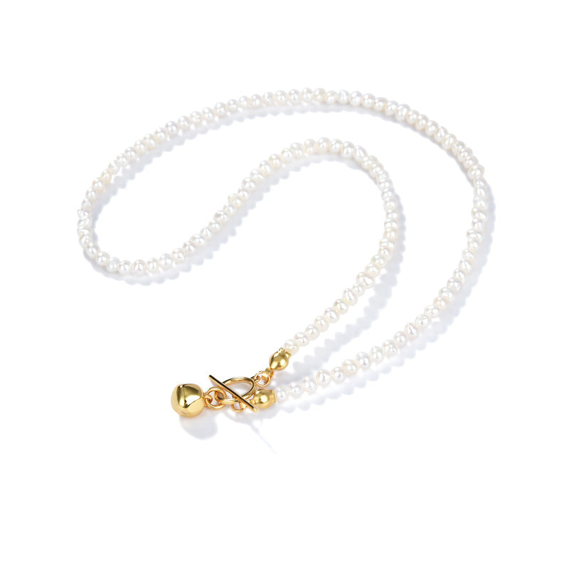 Natural Freshwater Pearl Necklace with Toggle Clasp