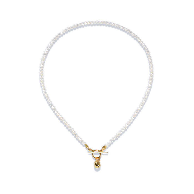 Natural Freshwater Pearl Necklace with Toggle Clasp