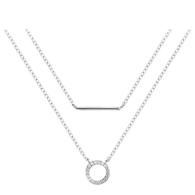 Stylish Double Layered Chain Necklace