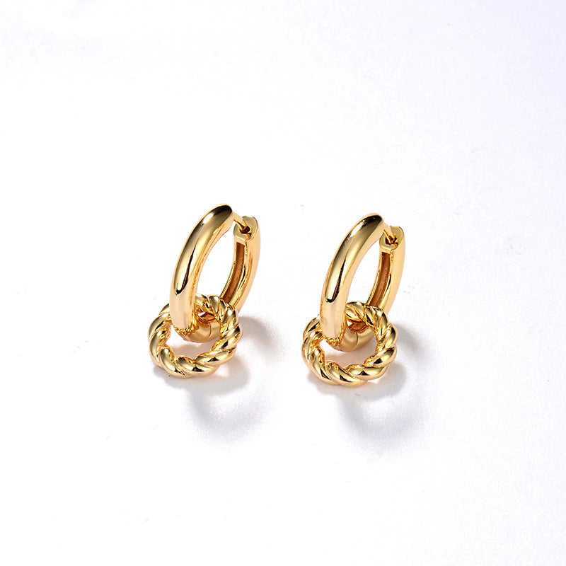 Double Cercles Hoop Earrings