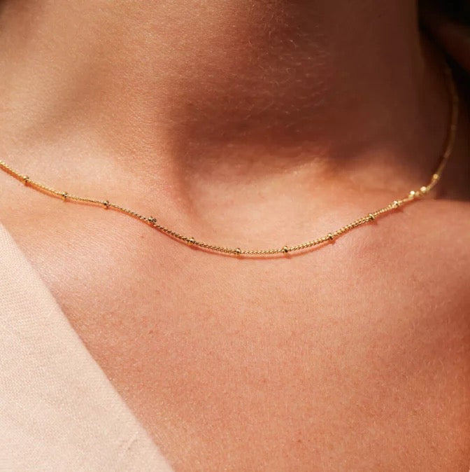 Minimalist Bead Choker Necklace