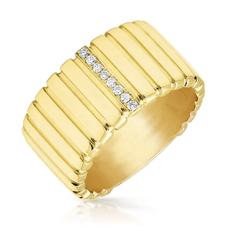 Fashion Chunky Ring in Gold Vermeil