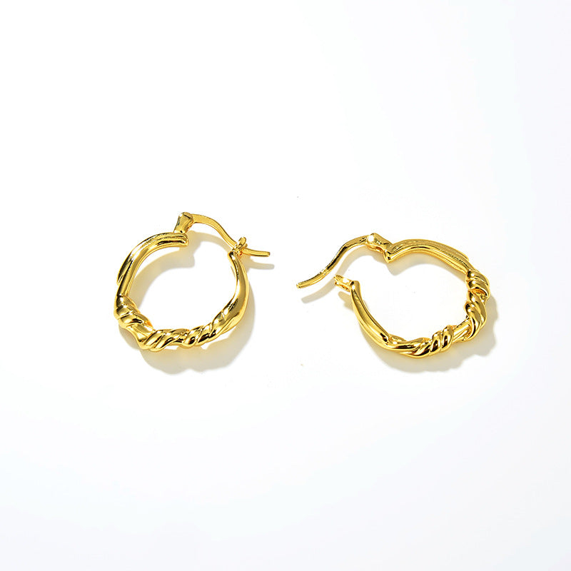 Stylish Twisted Hoop Earrings