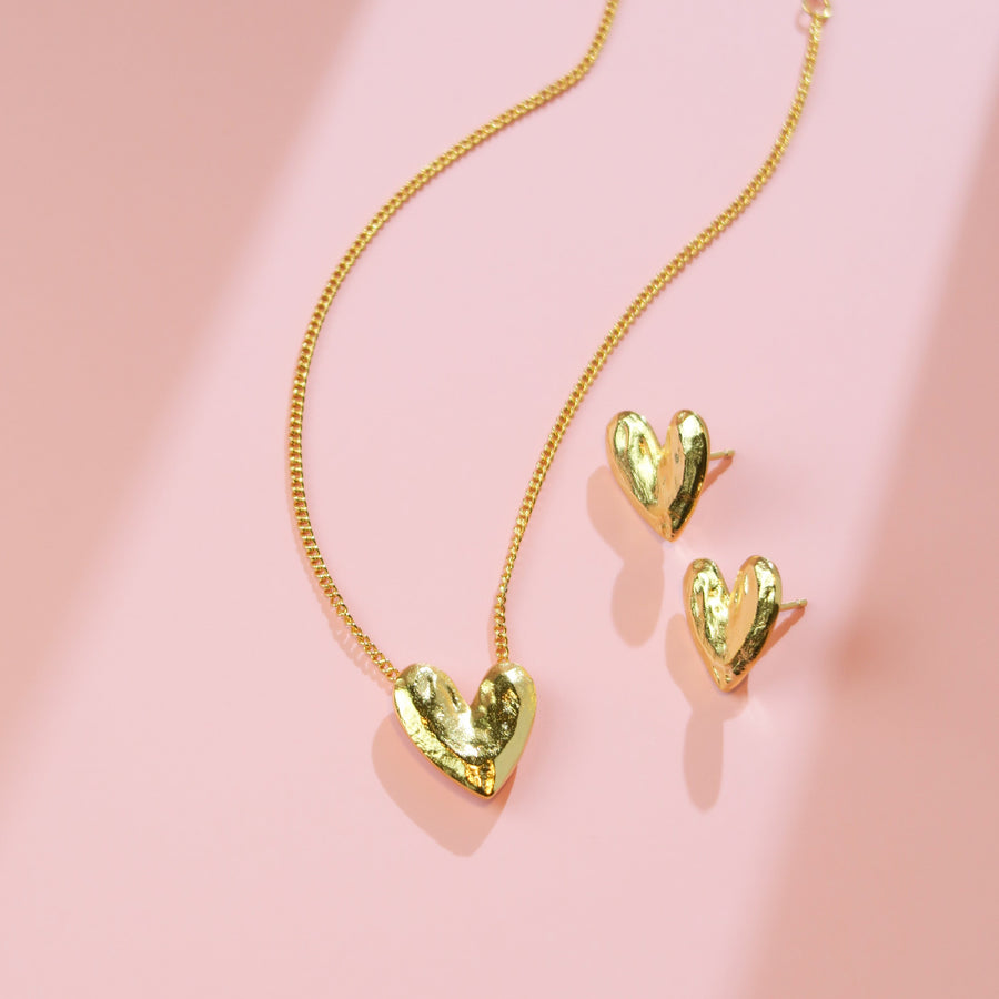 Splendid Heart Necklace in Vermeil