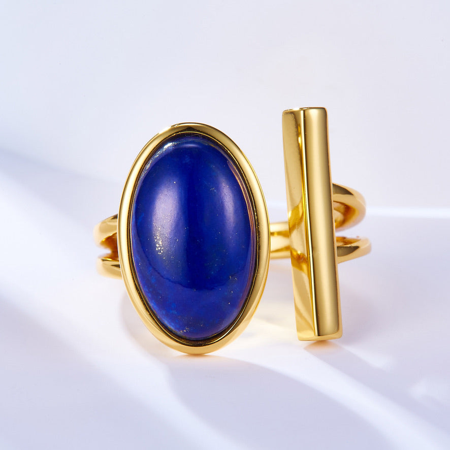 Stylish Design Lapis Lazuli Ring