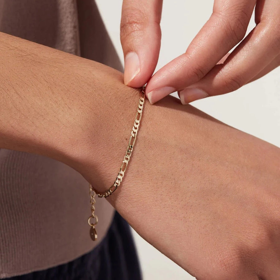 Flat Figaro Chain Bracelet