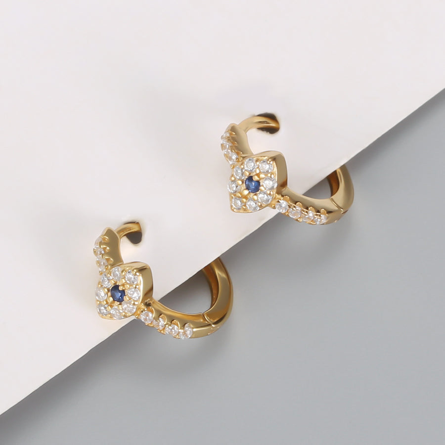 Boucles d'Oreilles Mini Mauvais Œil Bleu