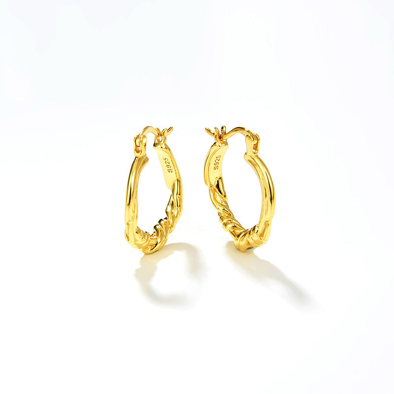 Stylish Twisted Hoop Earrings