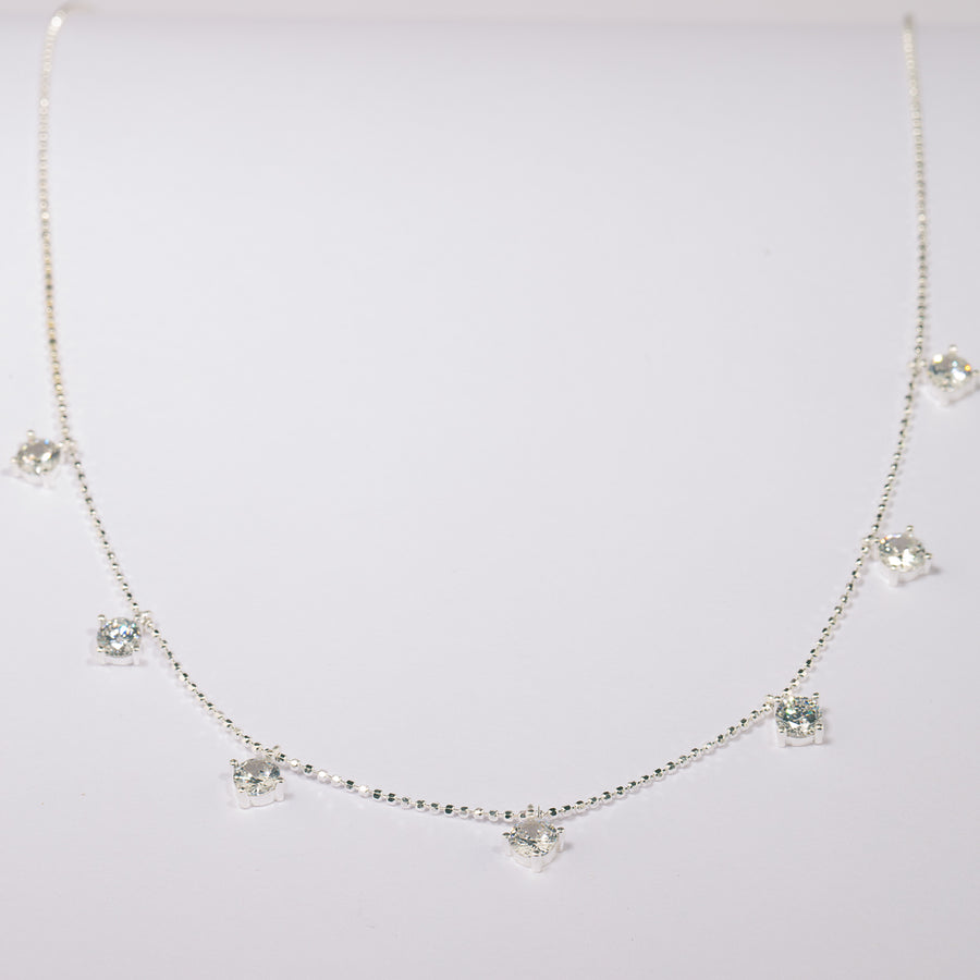 Classic Multiple Cubic Zirconia Drops Necklace