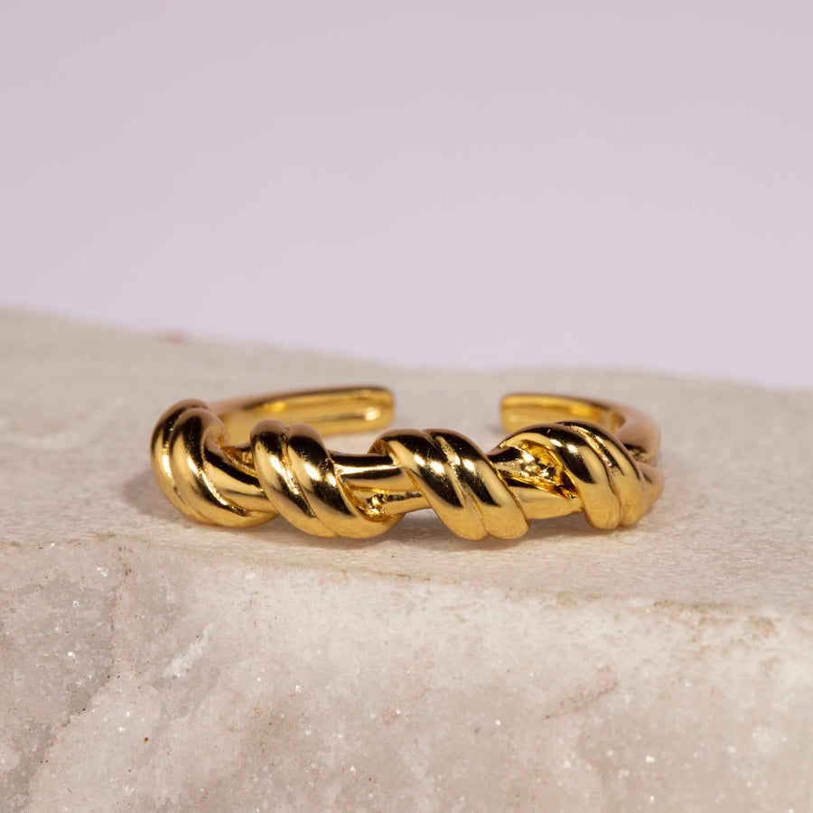 Stylish Twisted Ajustable Open Ring