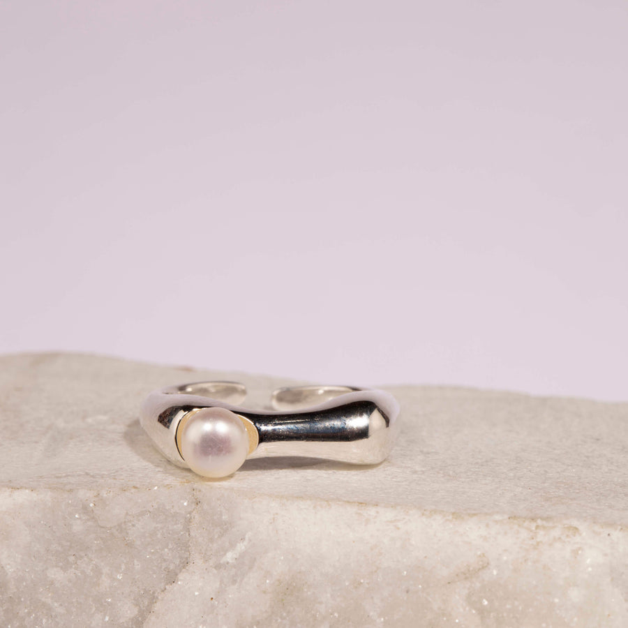 Bague Minimaliste Petite Perle