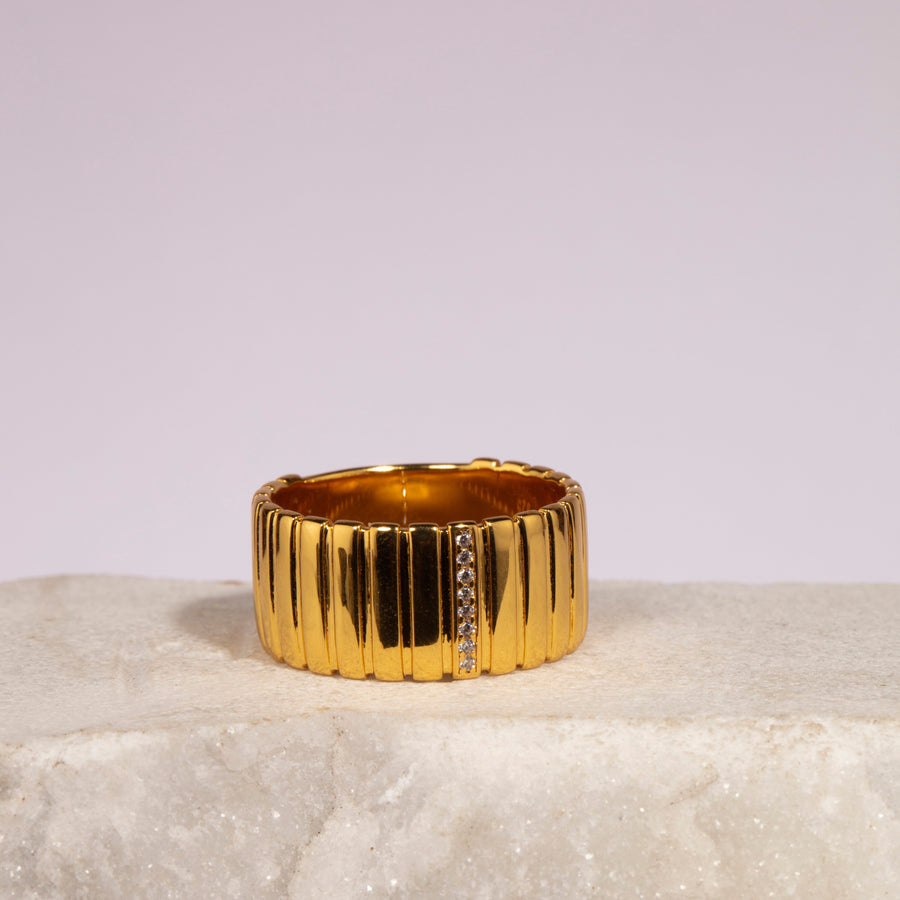 Fashion Chunky Ring in Gold Vermeil