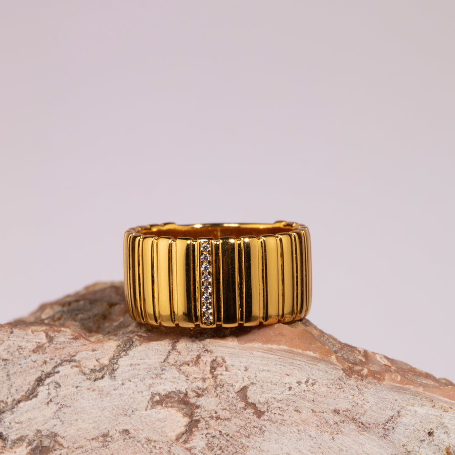 Fashion Chunky Ring in Gold Vermeil