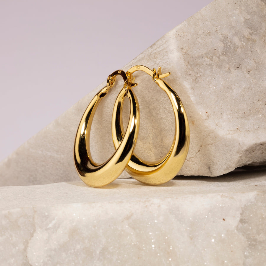 Large Minimalist Hoop Earrings