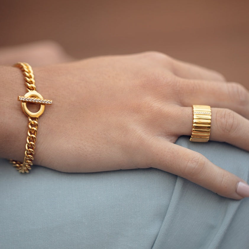 Fashion Chunky Ring in Gold Vermeil