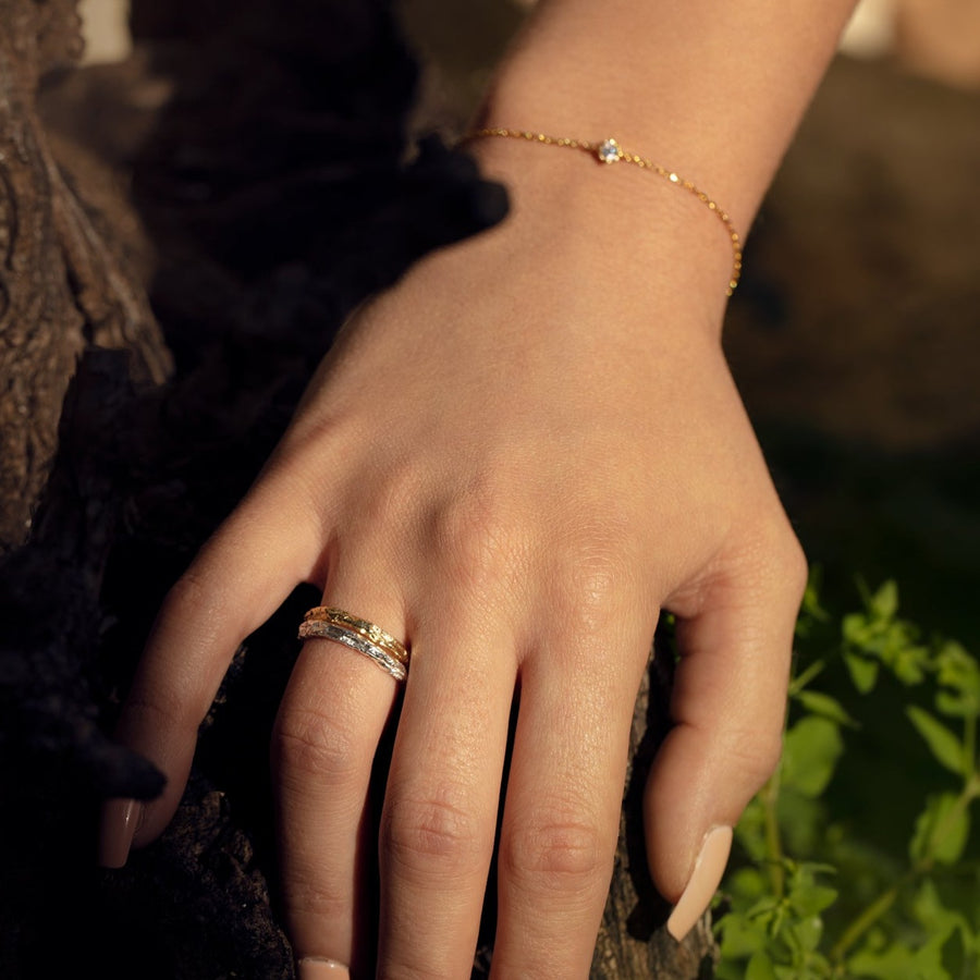 Small Basic Minimalist Style Adjustable Ring