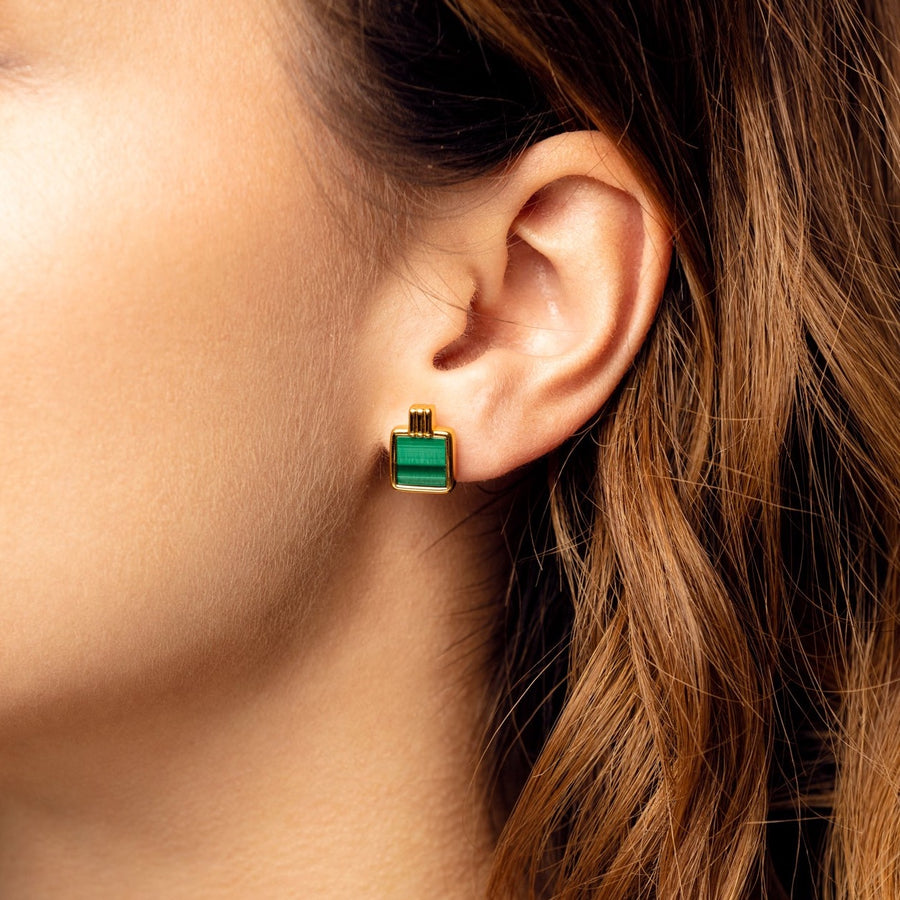 Stylish Malachite Studs Earrings