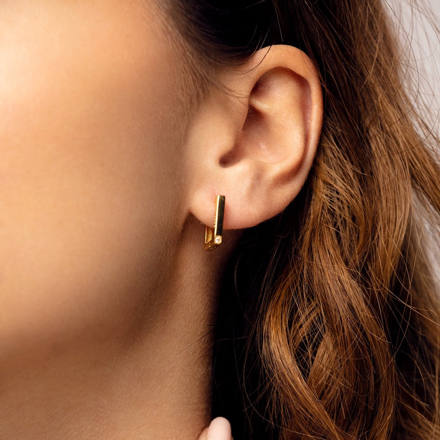 Stylish Square Shape Basic Hoop Earrings