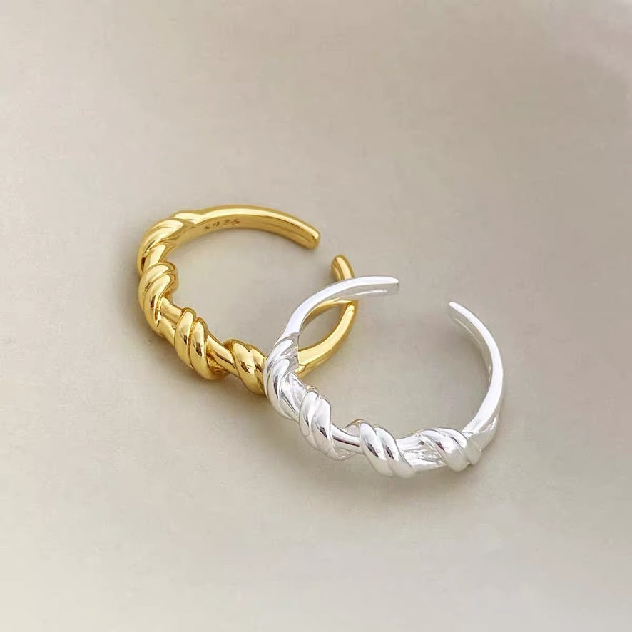 Stylish Twisted Ajustable Open Ring