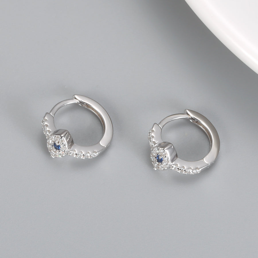 Boucles d'Oreilles Mini Mauvais Œil Bleu