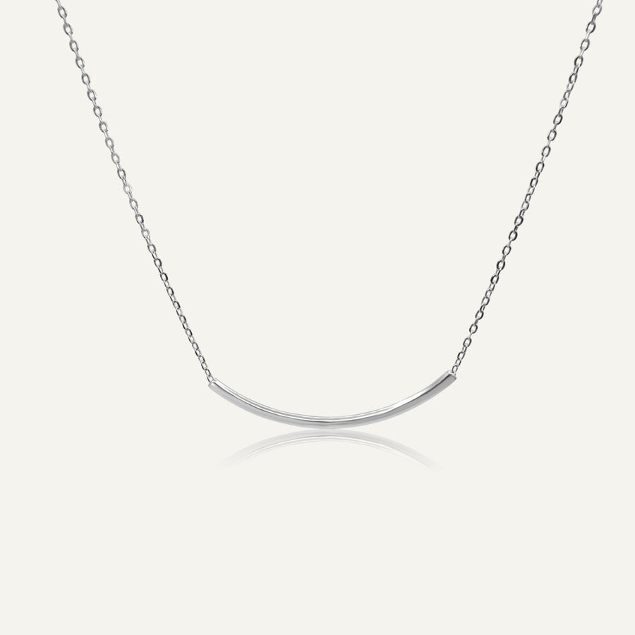 Minimalist Smiley Bar Necklace