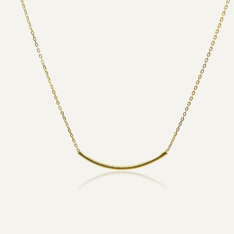 Minimalist Smiley Bar Necklace