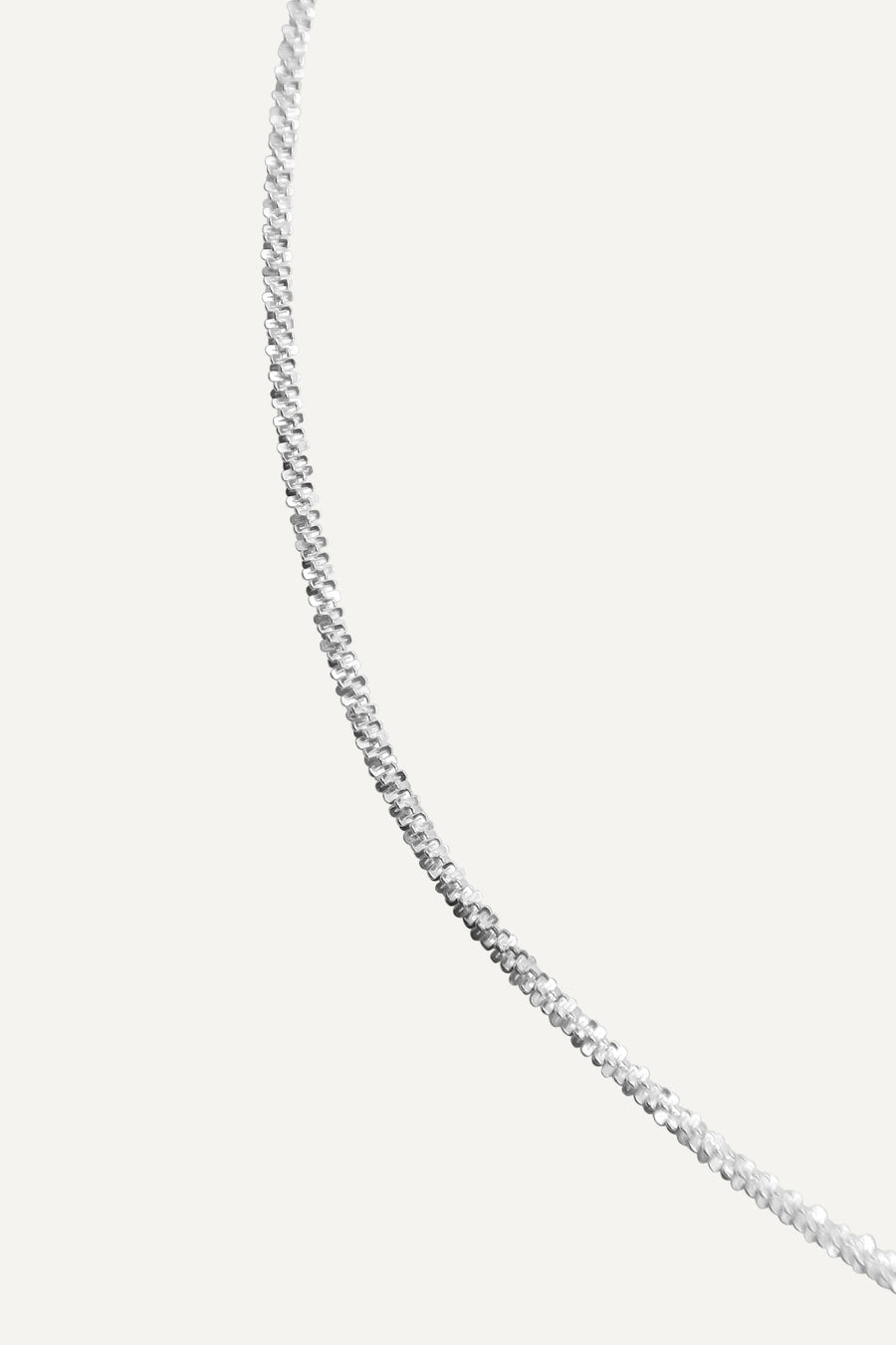 Minimalist Sparkling Silver Chocker Chain Necklace