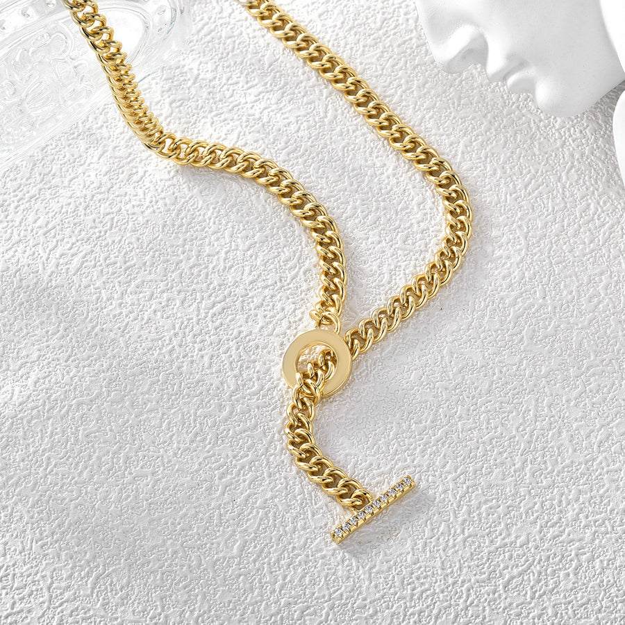 Trendy Chunky Linked Necklace in Gold Vermeil