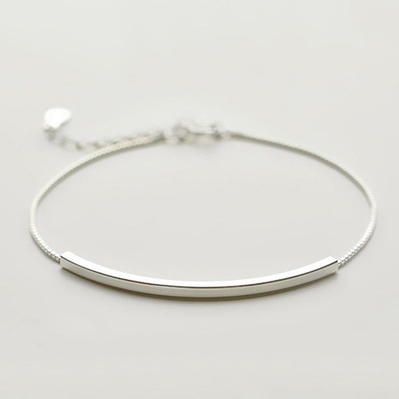 Minimalist Bar Silver Bracelet