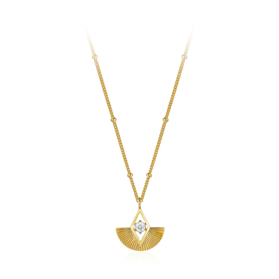 Stylish Necklace with Shinning Zircon Pendant