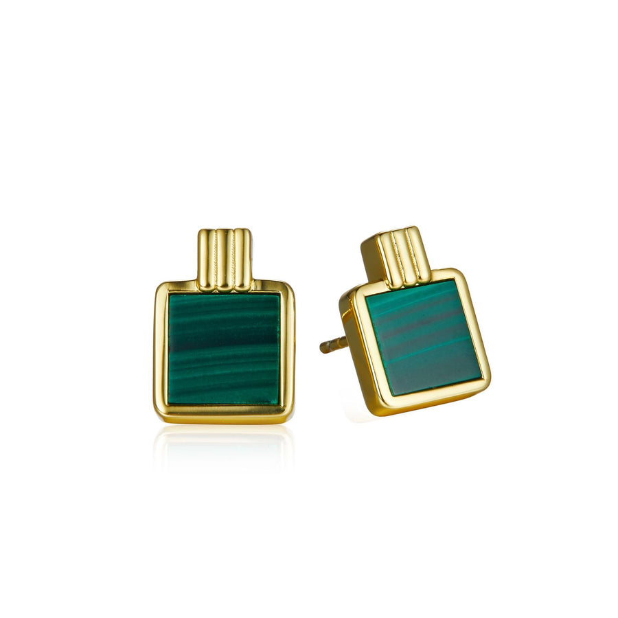 Boucles d'oreilles élégantes en malachite