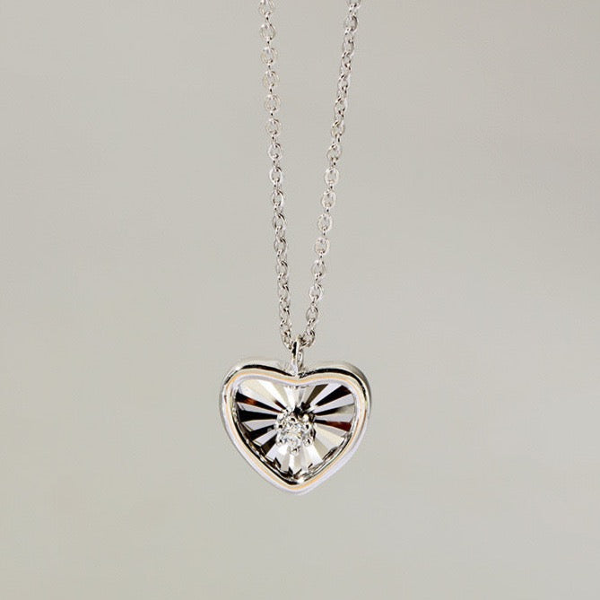 Trendy Heart Pendant Necklace in Vermeil