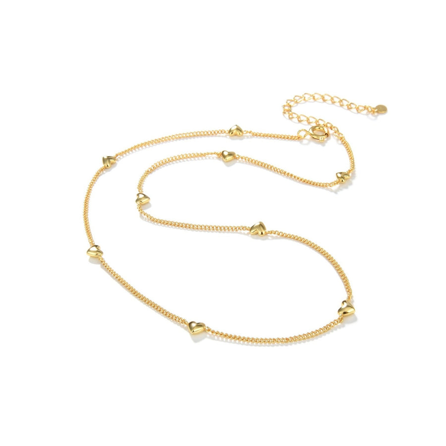 Collier Choker Cœur Romantique en Or Vermeil